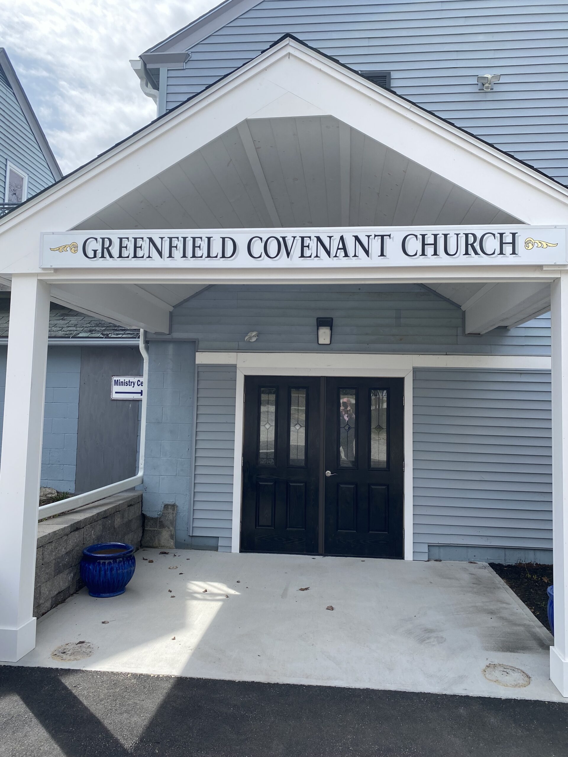 Front entrance of the church