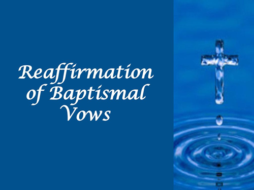 Reaffirmation Baptismal