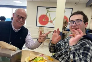 Dan with a Crotched Mountain School Student